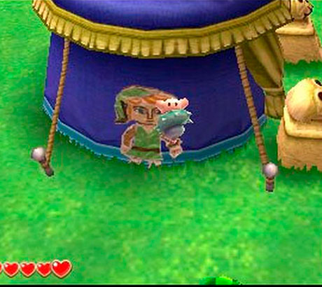 Link usando su nuevo poder en The Legend of Zelda: A Link Between Worlds