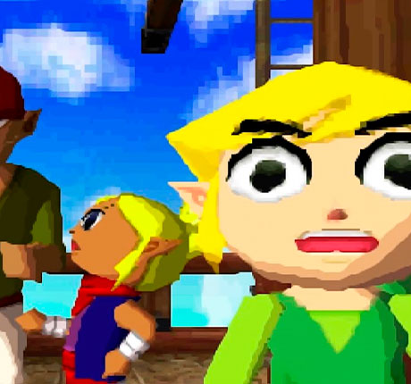 Tetra hablando con su tripulación mientras Link descubre el barco fantasma en The Legend of Zelda: The Phantom Hourglass