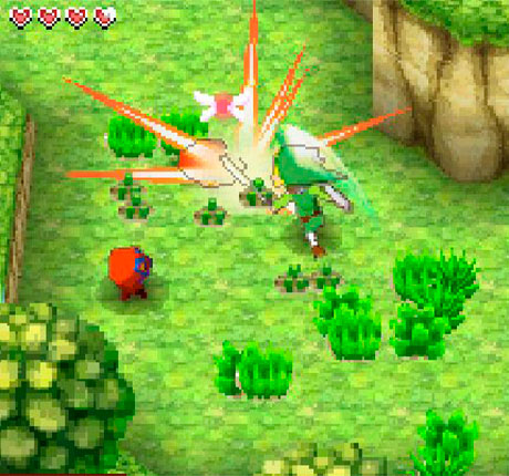 Link enfrentándose a un monstruo en The Legend of Zelda: The Phantom Hourglass