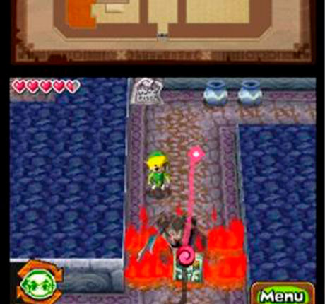Link enfrentándose a un enemigo en The Legend of Zelda: Spirit Tracks