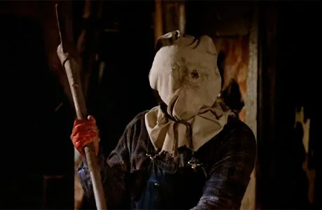 Jason Vorhees con un saco en la cabeza