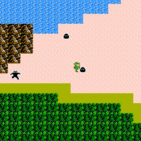 Link's Adventures, Link en el mapa del mundo