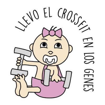 Llevo el crossfit en los genes (color). Niña.