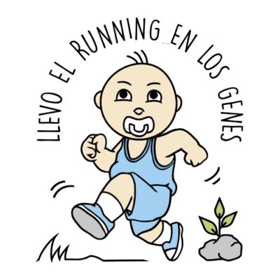 Llevo el running en los genes (color). Niño.