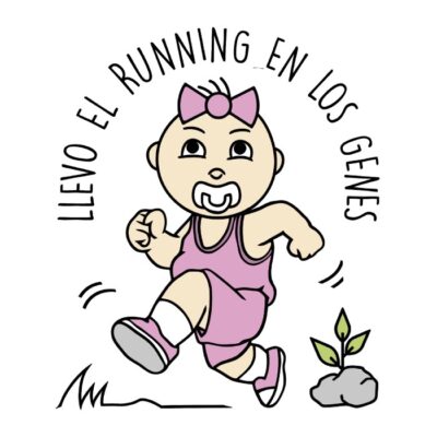 Llevo el running en los genes (color). Niña.