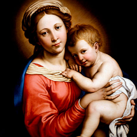 La virgen María y Jesús