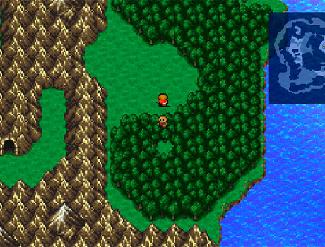 Mapa del mundo en Final Fantasy III