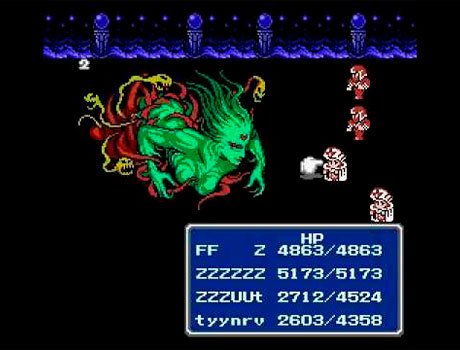 Batalla final en Final Fantasy III