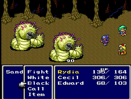 Entrando en Combate en Final Fantasy IV