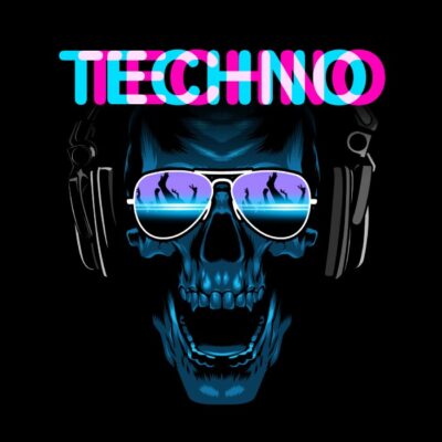 techno 3D skull