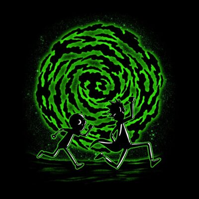 Glowing rick and morty