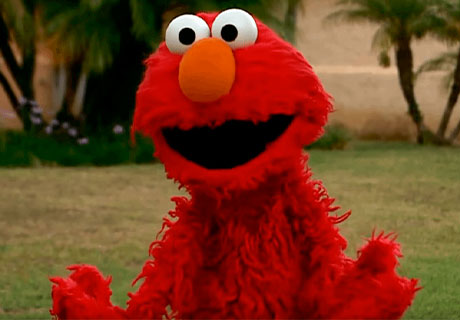 Imagen de Elmo en la serie Barrio Sesamo.