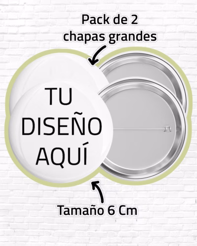 Pack de 2 Chapas Grandes 6cm