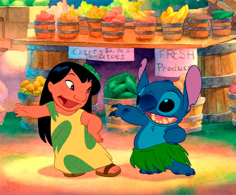 Lilo y Stitch bailando