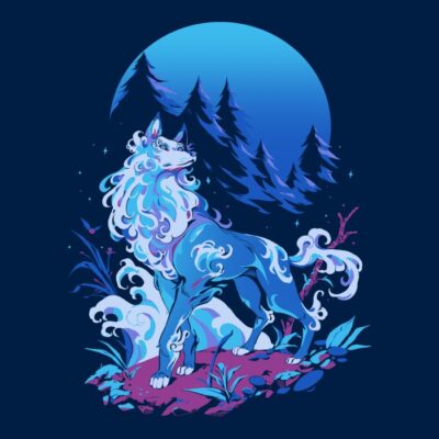 Spiritual Wolf - Navy or Black