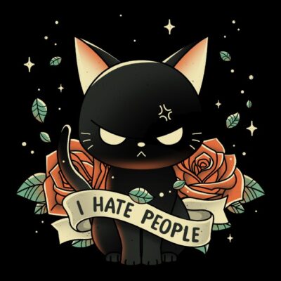 I hate people cat