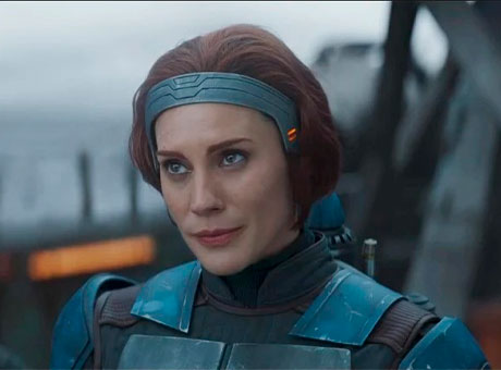 Imagen del personaje Bo-Katan Kryze en la serie The Mandalorian.