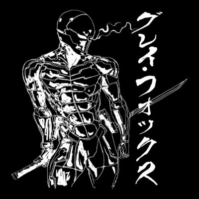 Gray Cyborg-white over darkshirt