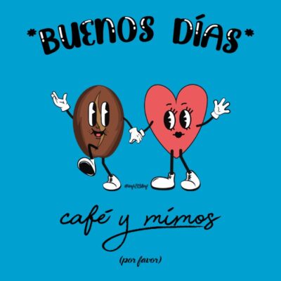 Cafe y mimos para fondo blanco