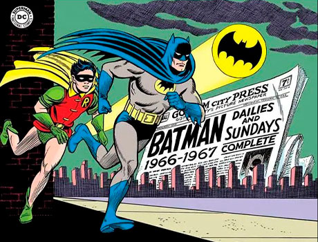 Imagen de Batman y Robin corriendo en uno de sus comics.