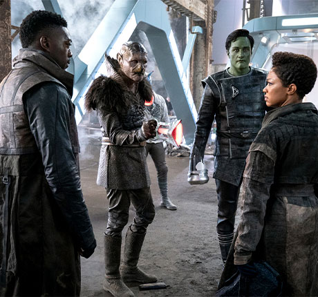 Cleveland Booker y capitán Michael en Star Trek Discovery