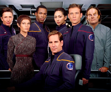 La tripulación de la Enterprise, en la serie Star Trek Enterprise