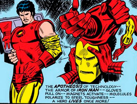 Toni Stark Poniéndose su armadura