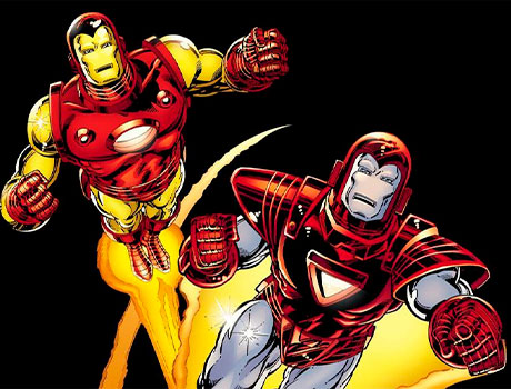 Iron mán con variaciones de su armadura