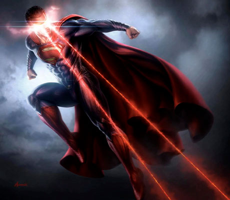 Visión de calor de Superman