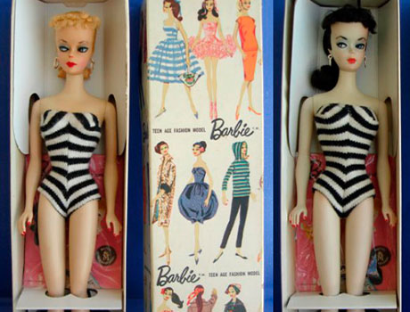 Las primeras dos muñecas de barbie del 1959