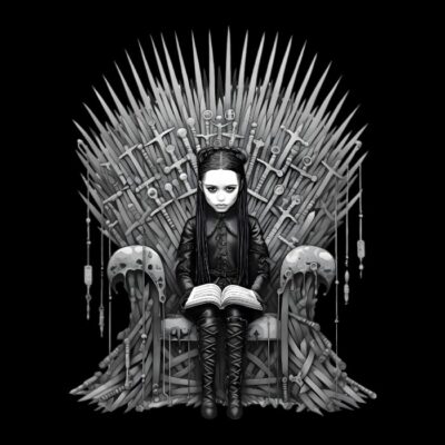 Wednesday Addams on the Iron Trhone