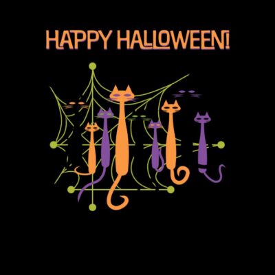Mid-Mod Cats Halloween