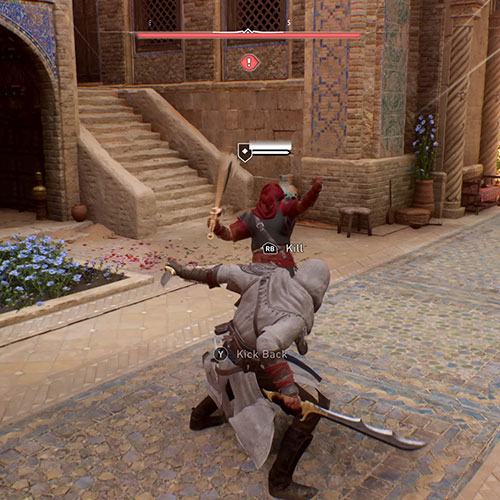 Basim a punto de matar a un guardia en assasin's creed mirage