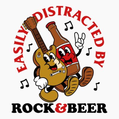 Easily distracted by rock and beer light bg