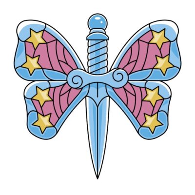 Kawaii Butterfly Knife