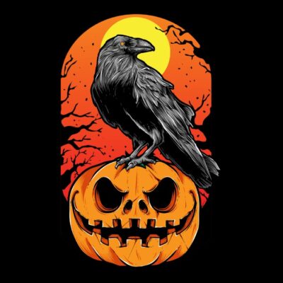 Raven Pumpkin Halloween