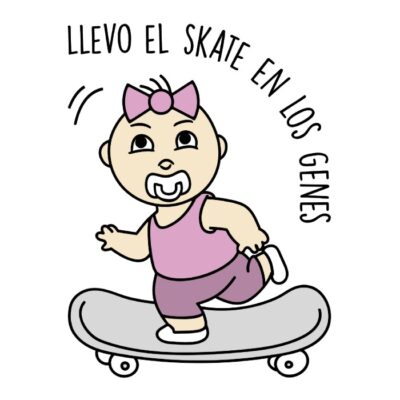 Llevo el skate en los genes (color). Niña.