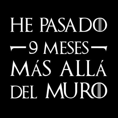 He pasado 9 meses más allá del muro. Fondo oscuro.