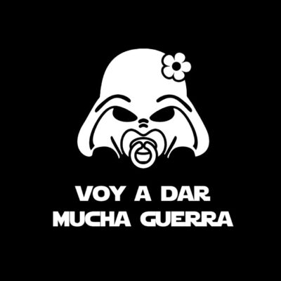 Voy a dar mucha guerra. Niña. Fondo oscuro.