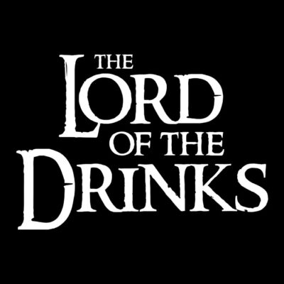The lord of the drinks. Fondo oscuro.