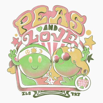 Peas and Love - cream or white