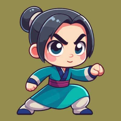 Chibi Chinese female warrior 02