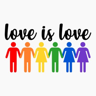 Love is love stick figures PNG