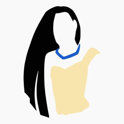 American Indian Princess colourful silhouette