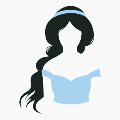 Desert Princess colourful silhouette