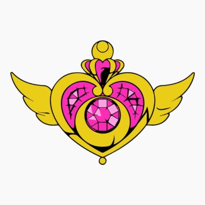 Female Moon warrior heart emblem