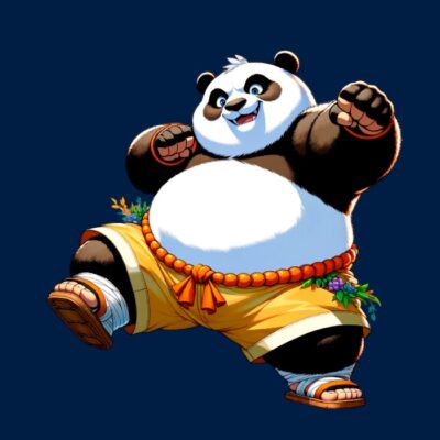 Cartoon Martial Arts Panda