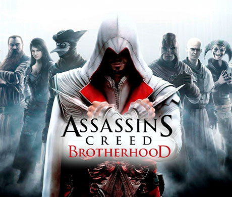 Imagen de la portada del juego Assassin's Creed: Brotherhood.