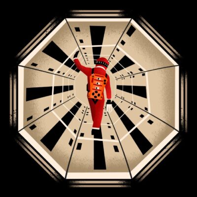 Astronauts in a space odyssey superfan