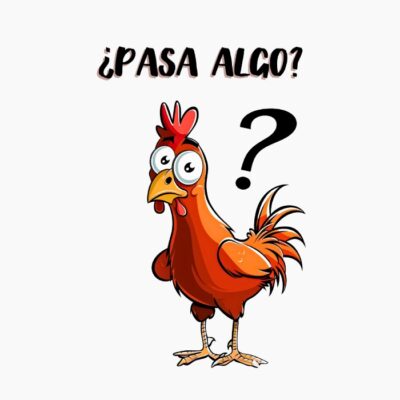 Gallina preguntando si pasa algo.